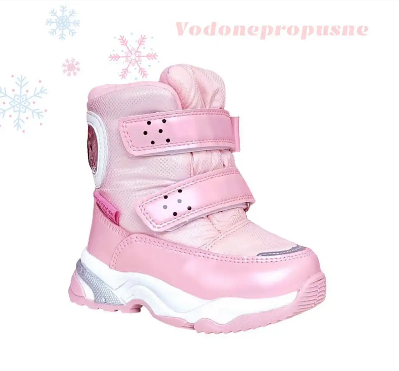 Čizme snegarice za devojčice, roze, slika 1