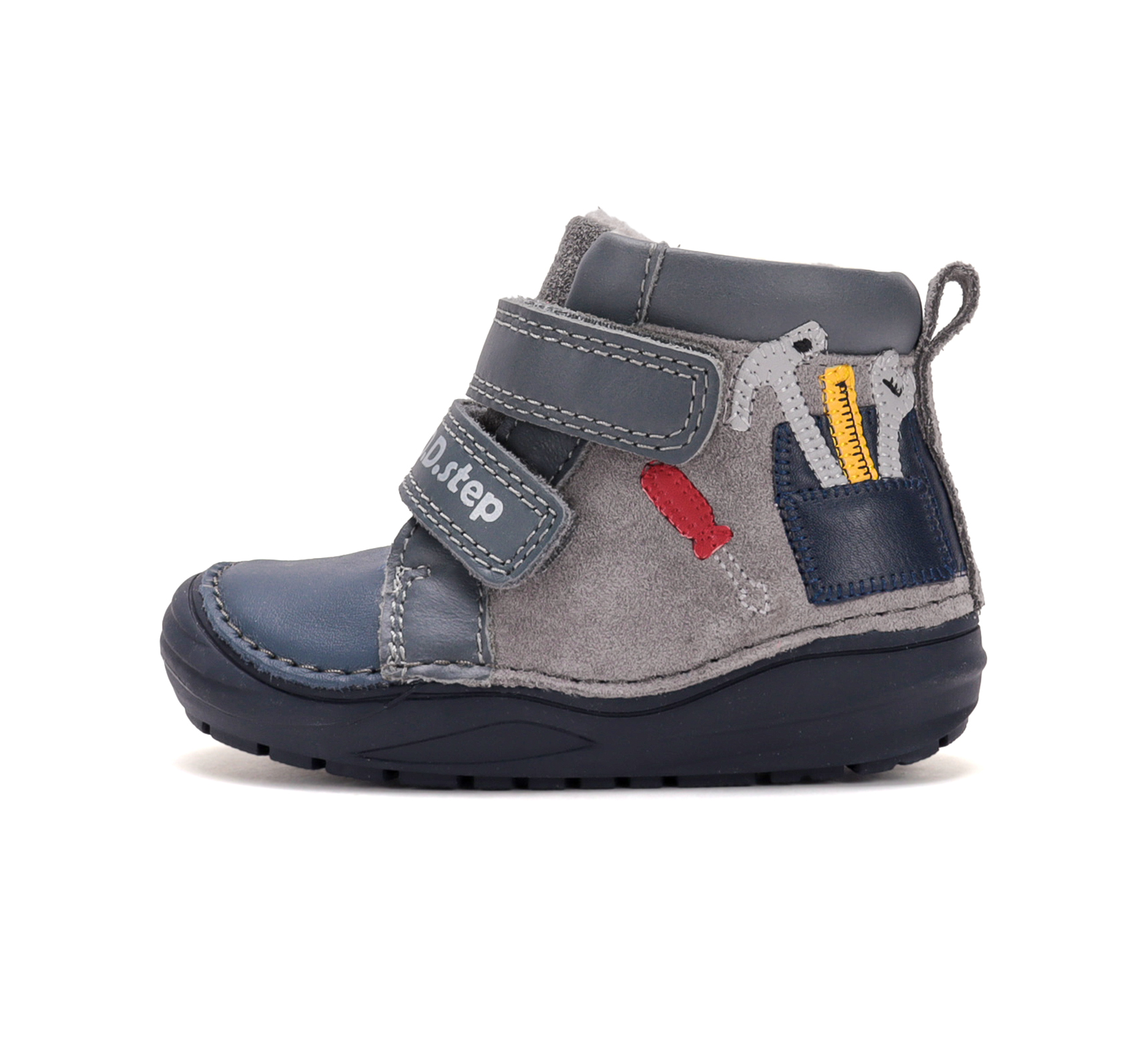 D.D.step A071-62646 Marine Grey, dečije kožne cipele